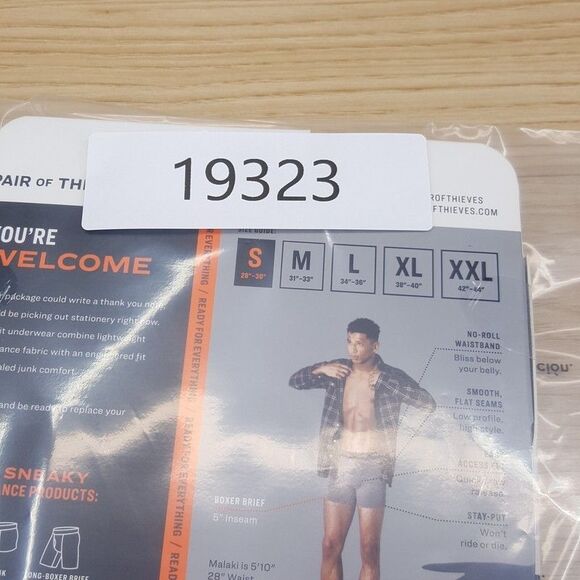 PAIR OF THIEVES Mens Boxer Briefs Small Gray Superfit Mesh Magic Stretch MERMAID - Picture 5 of 5